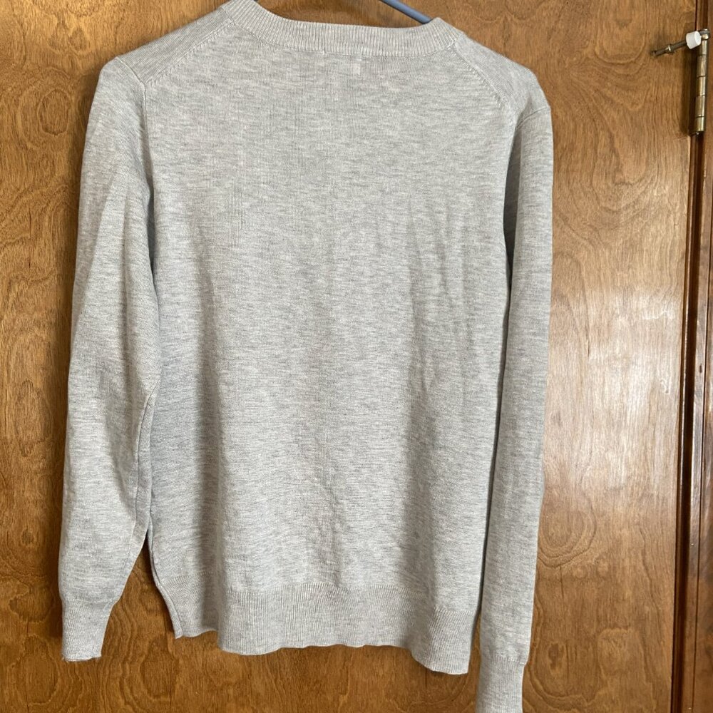 LIght gray button front cardigan - image 3